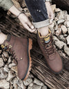 Men Outdoor Sneakers Wear-resistant Lace-up Hiking Shoes