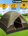 3-4 Person Windbreak Camping Tent Dual Layer