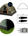 3-4 Person Windbreak Camping Tent Dual Layer