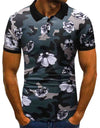 Polo Shirts Men Desiger Flower Short