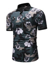 Polo Shirts Men Desiger Flower Short