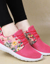 Women's Breathable Print Flower Flat Shoes