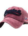washed golf caps cotton cloth