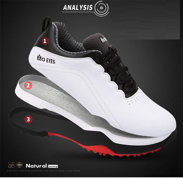 Mens Shock Absorption Golf Shoes Waterproof Anti-skid
