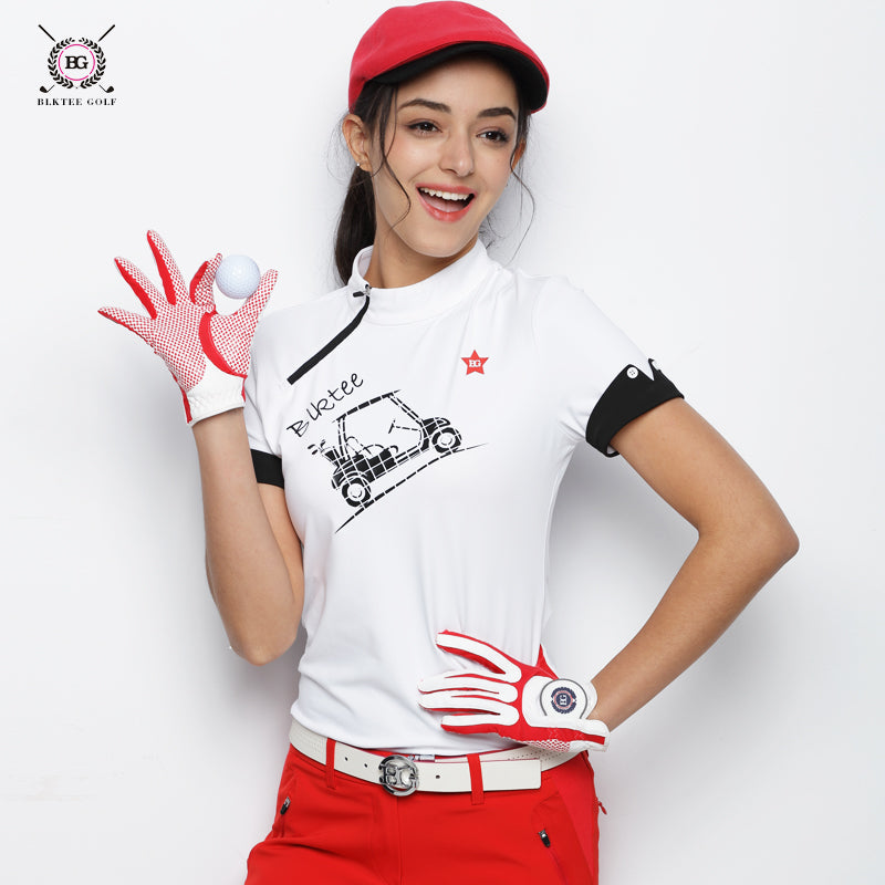 women golf shirts short