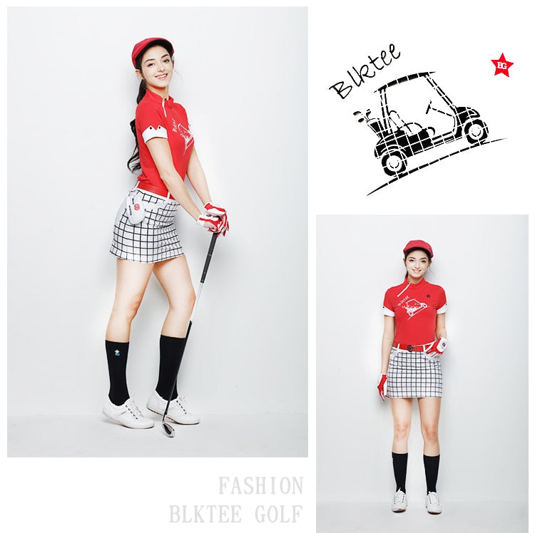 women golf shirts short