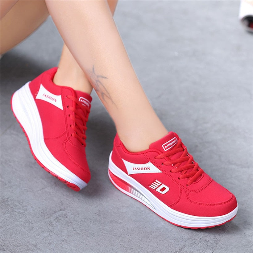 Outdoor Walking Shoes Skid-Proof PU Women Sport Shoes