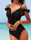 Women Sexy Deep Plunge Biquinis Suit One Piece Swimwear