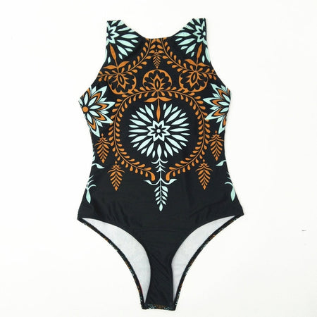 Striped Women One Piece Swimsuit