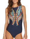 Striped Women One Piece Swimsuit