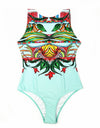 Striped Women One Piece Swimsuit