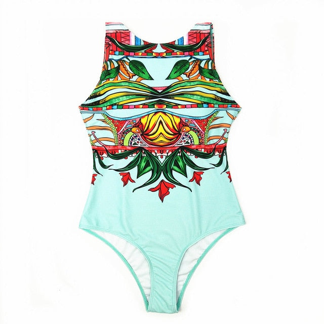 Striped Women One Piece Swimsuit