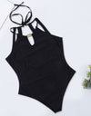 Solid Women No Steel Support Fashion Monokini Swimsuit