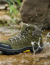 Men Outdoor Sneakers Cotton Fabric Lace-up Hiking Shoes