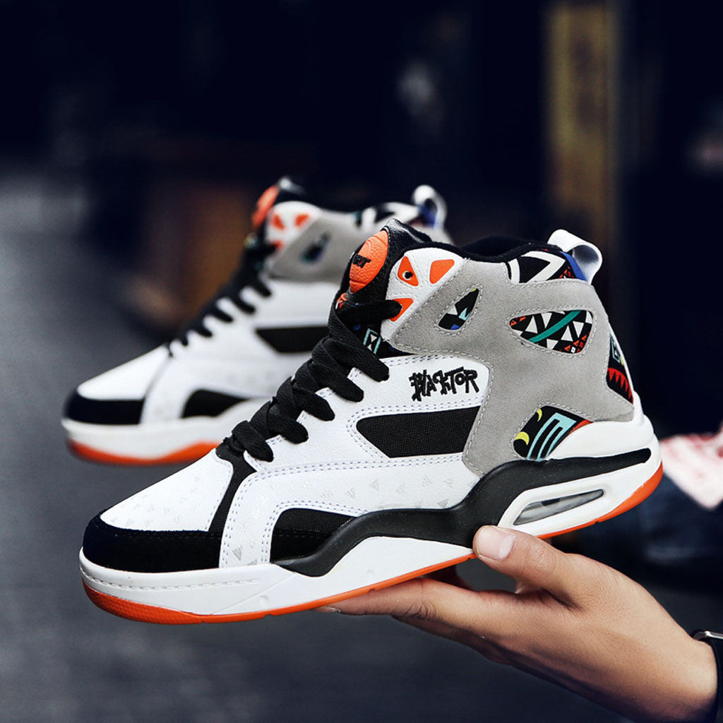 lying Woven Sport Basketball Shoes Couple Midium