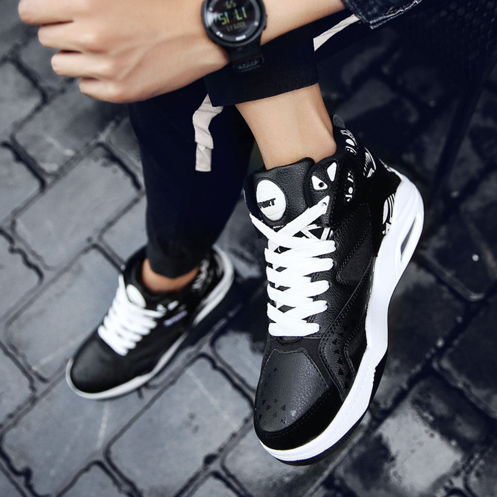 lying Woven Sport Basketball Shoes Couple Midium