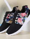 Women's Breathable Print Flower Flat Shoes