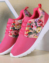 Women's Breathable Print Flower Flat Shoes