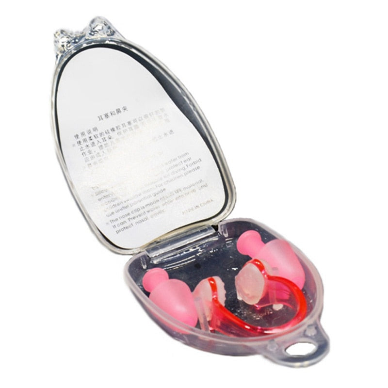 Men Women Silicone Swimming Ear Nose Clip Set Swimming Accessories