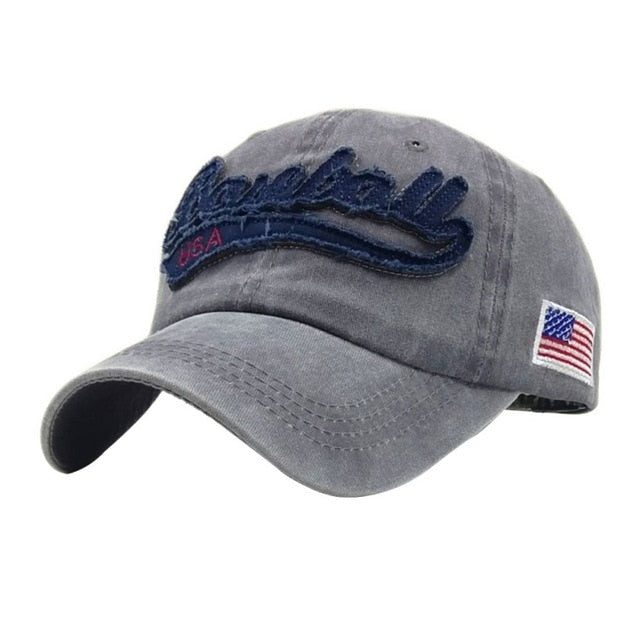 washed golf caps cotton cloth