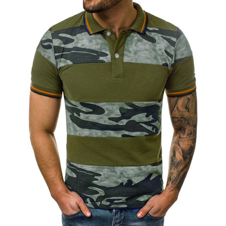 Polo Camouflage Men's Casual Slim