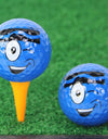 Golf Ball Cartoon Face Pattern Printed Synthetic