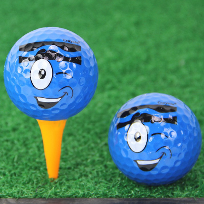 Golf Ball Cartoon Face Printed Synthetic