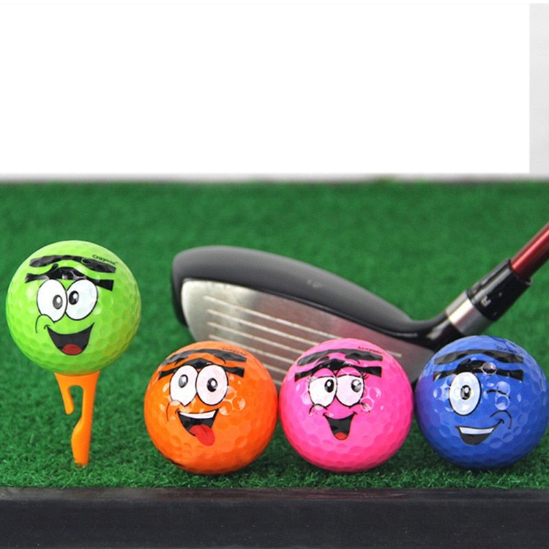 Golf Ball Cartoon Face Printed Synthetic